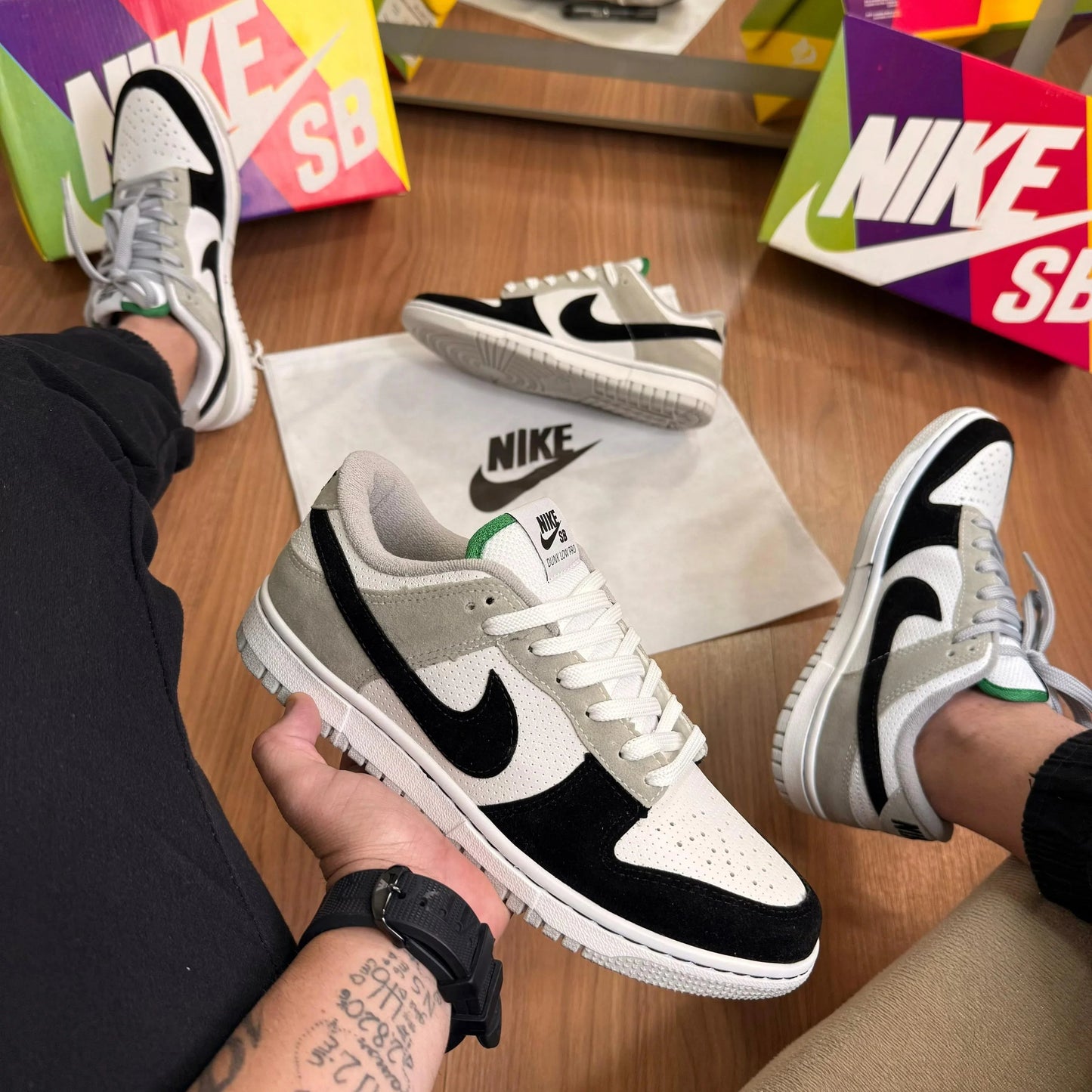 Tênis Nike Dunk Preto Cinza e Branco – Estilo Street e Conforto Premium