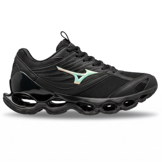Tênis Mizuno Prophecy 13-S Preto Refletivo – Performance e Estilo Premium