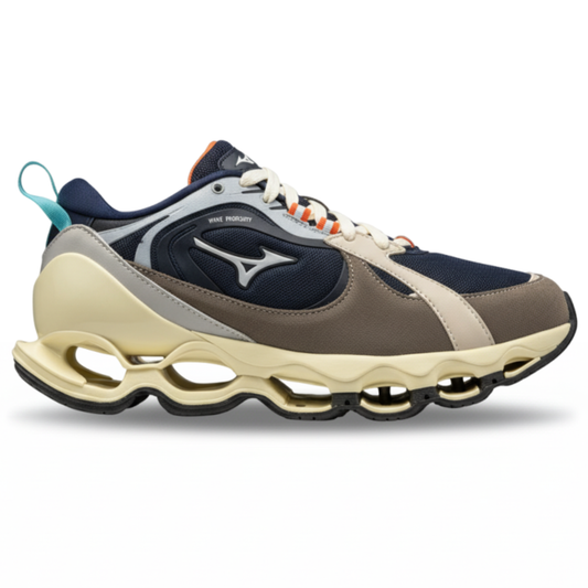 Tênis Mizuno Wave Prophecy Beta 2 Azul e Creme – Design Exclusivo e Confortável