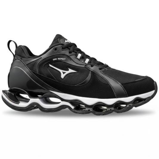 Tênis Mizuno Wave Prophecy Beta 2 Preto – Visual Potente e Amortecimento Premium