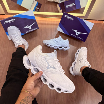 Tênis Mizuno Prophecy 13-S Branco Refletivo – Design Exclusivo e Conforto Máximo