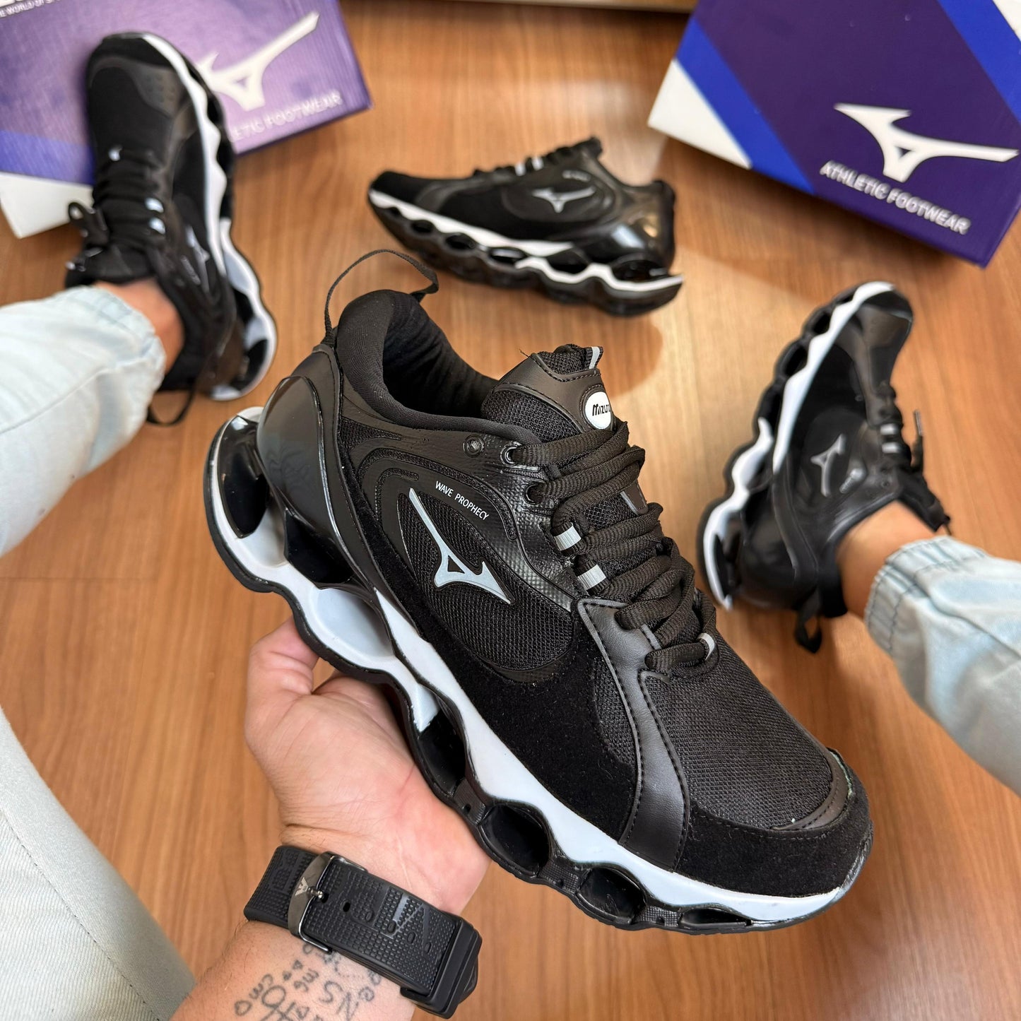 Tênis Mizuno Wave Prophecy Beta 2 Preto – Visual Potente e Amortecimento Premium