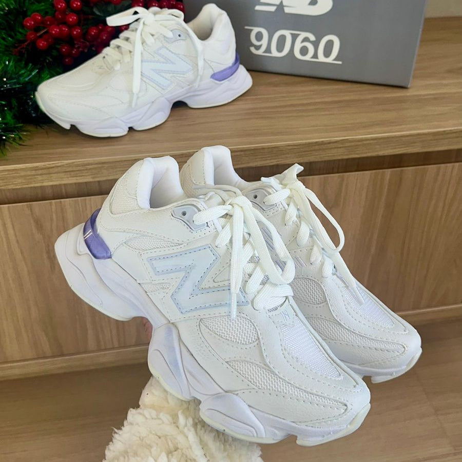 Tênis New Balance 9060 Branco – Visual Moderno e Confortável