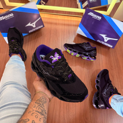 Tênis Mizuno Pro 13-S Preto Flor de Lótus – Edição Premium