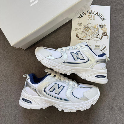 Tênis New Balance 530 Branco – Leve, Confortável e Atemporal