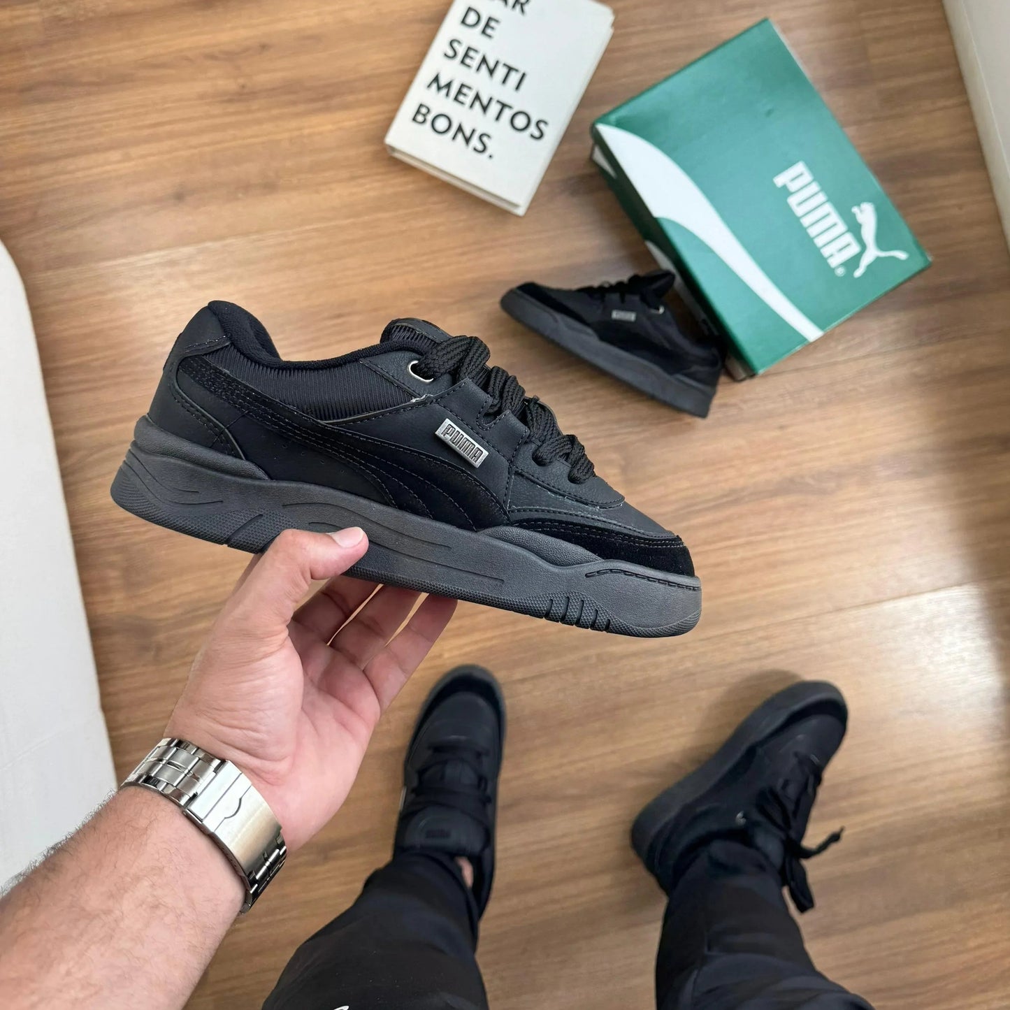 Tênis Puma 180 Preto – Estilo Urbano e Conforto Premium