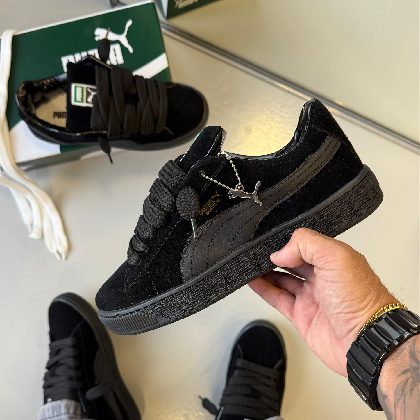 Tênis Puma Suede XL Preto – Clássico e Atemporal com Estilo Premium